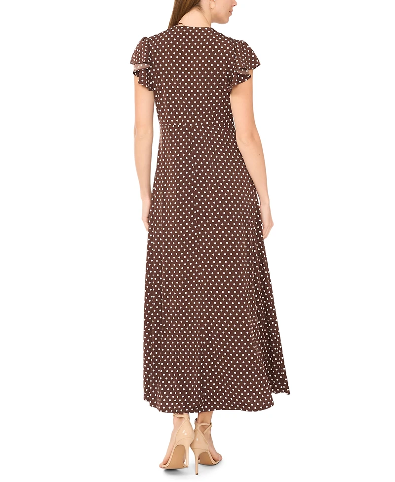 Msk Women's Dot Maxi Dress