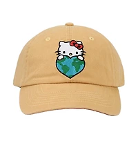 Hello Kitty Embroidered Canvas Cotton Twill Dad Hat