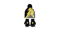Pokemon Boys Pikachu Thunderbolt Youth 2-Piece Knit Beanie and Gloves Set