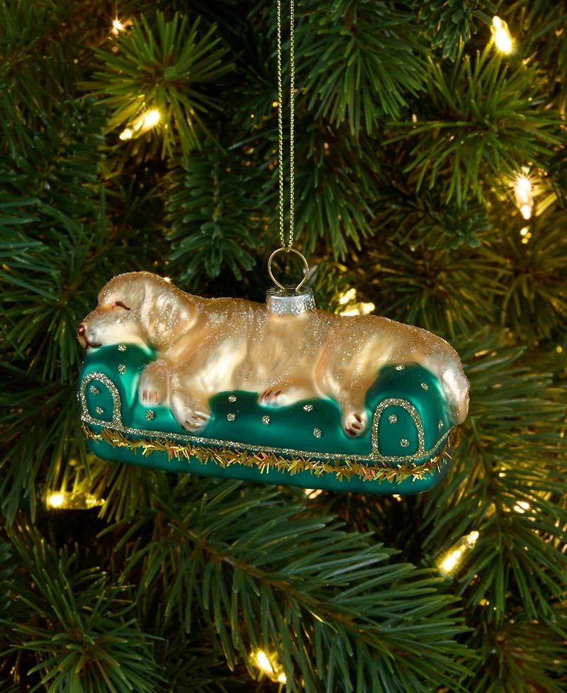 Holiday Lane Pets Dog Lying on the Sofa Ornament, Macy's Exclusive