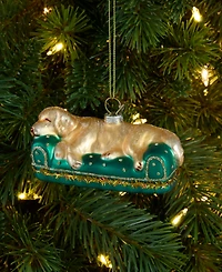 Holiday Lane Pets Dog Lying on the Sofa Ornament, Macy's Exclusive
