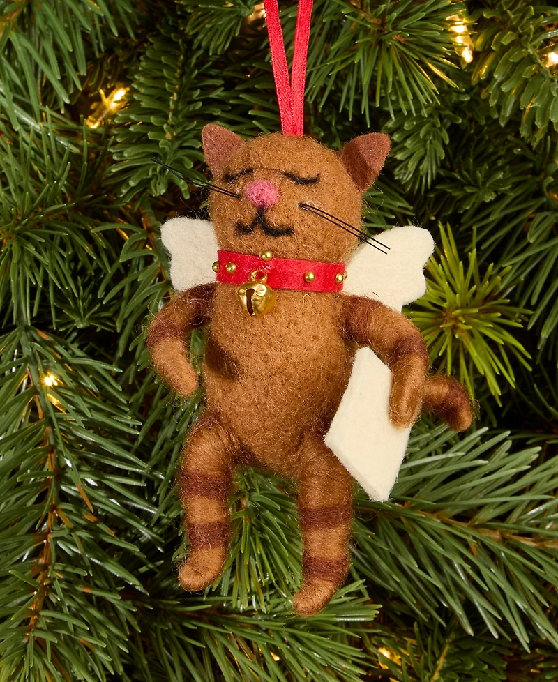 Holiday Lane Pets Angel Reading Cat Ornament, Macy's Exclusive