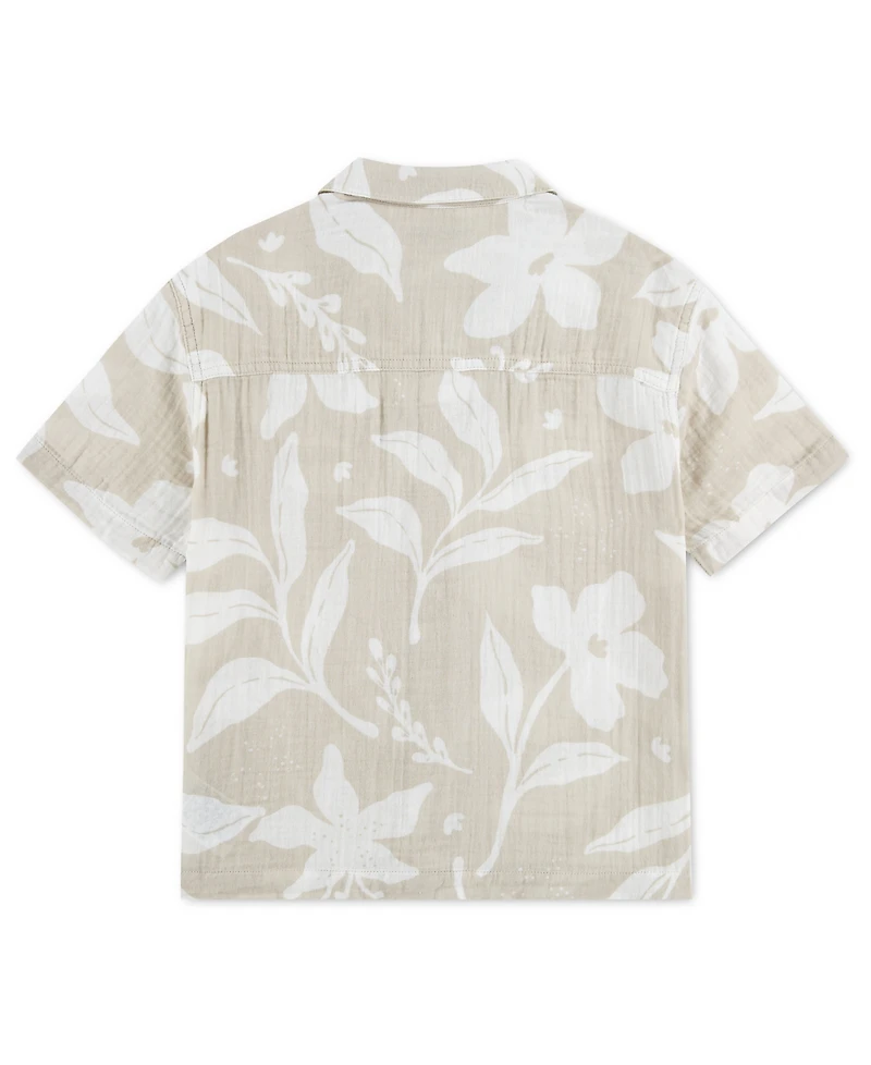 abercrombie kids Boys' 5-18 Gauze Camp Shirt