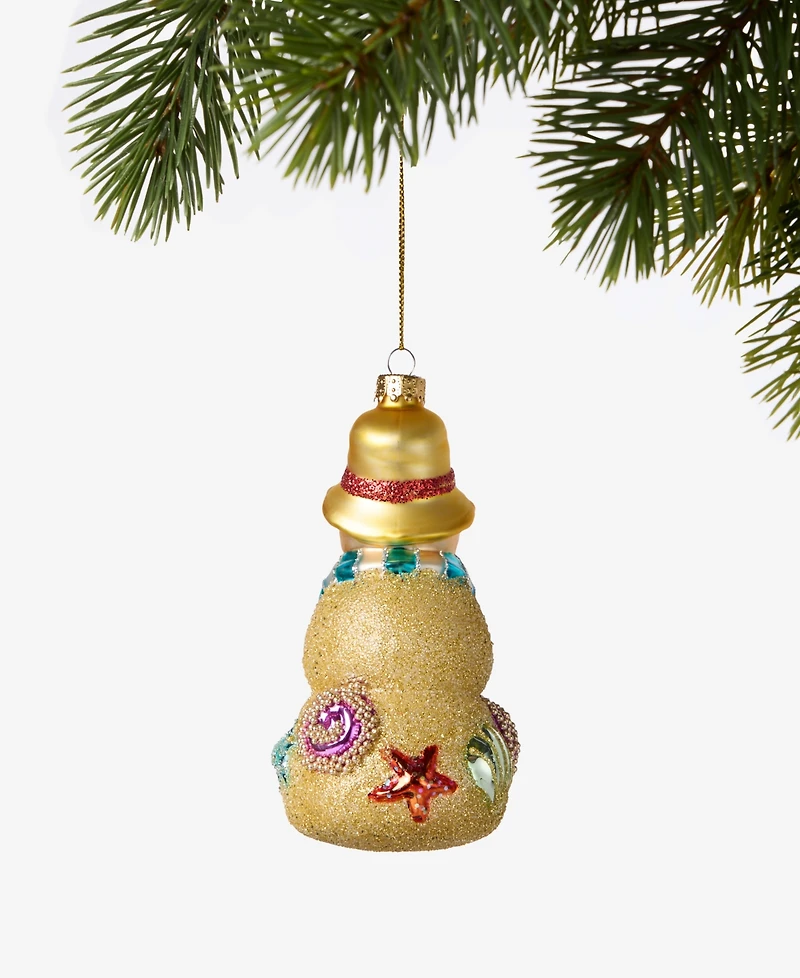 Holiday Lane Florida Beach Snowman Ornament, Macy's Exclusive