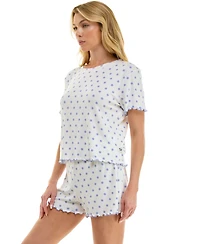 Sincerely Jules Women's Striped Top & Shorts, 2-Piece Set