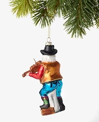Holiday Lane Texas Glass Cowboy Santa Ornament, Macy's Exclusive
