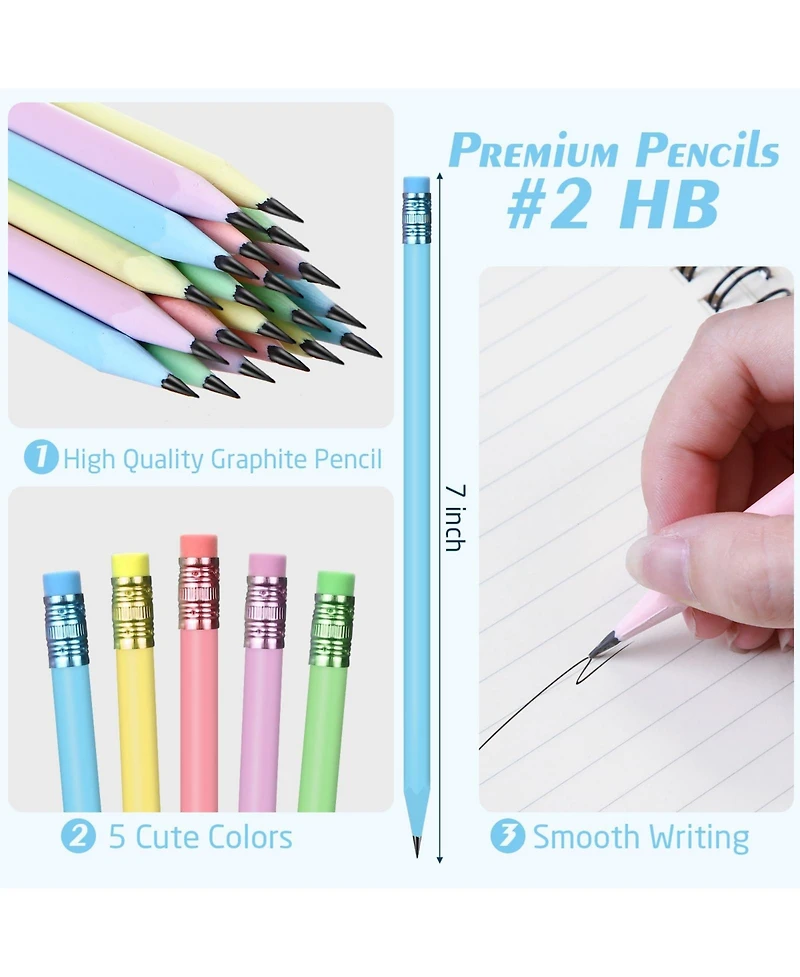 Gnuadz Welcome To School Pastel Pencils Bulk 120-count