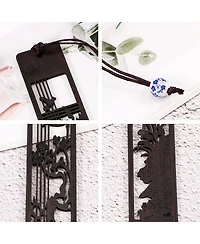 Gnuadz Wooden Bookmarks Vintage Carving Hollow Gifts