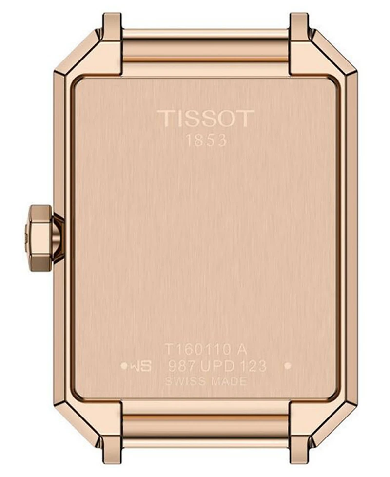 Tissot Women's Rectangular Silver Stainless Steel Watch 21.8mm