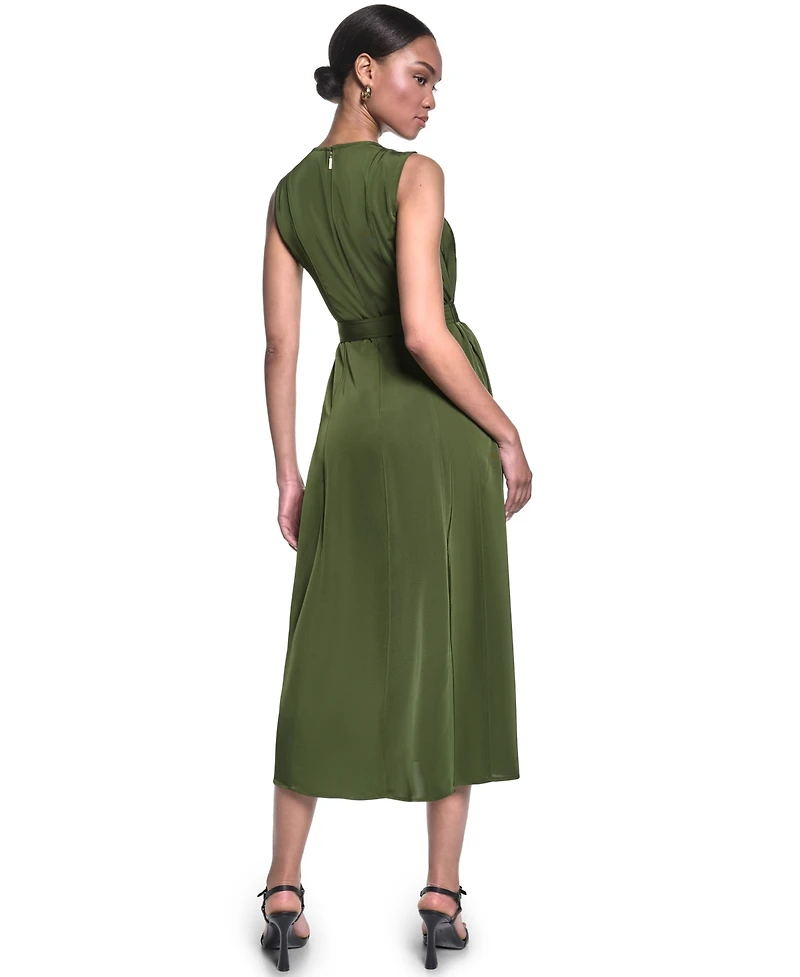 Karl Lagerfeld Paris Women's Twill Midi Dress