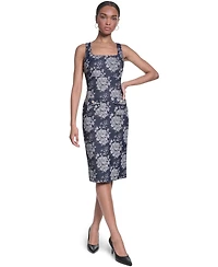 Karl Lagerfeld Paris Women's Jacquard Sheath Dress