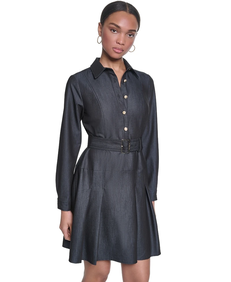 Karl Lagerfeld Paris Women's Denim Shirt Dress