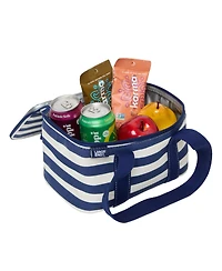 Lands' End Rectangular Small Cooler Bag Insulated 1.5 Gal, Canvas Soft Cooler with Tote Handles and Zip Closure