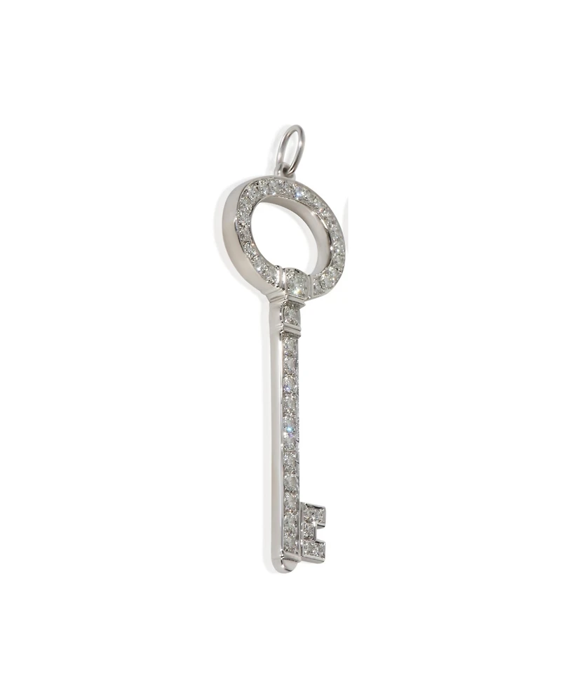Pre-Owned Tiffany & Co Platinum Diamond Oval Key Pendant