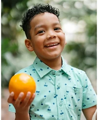 Hope and Henry Little Big Boys' Organic Short Sleeve Pique Shirt