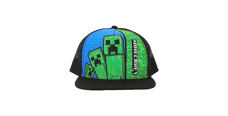 Minecraft Boys Creepers & Logo Youth Trucker Hat