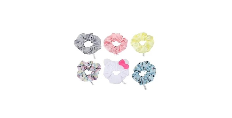Hello Kitty & Friends Printed Fabric Hair Scrunchies (6-Piece Set)