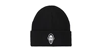 Ghostface Men's Embroidered Face Logo On Black Cuff Beanie