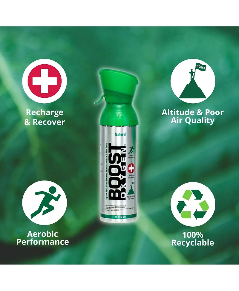 Boost Oxygen 5 Liter Canned Oxygen Bottle with Mouthpiece