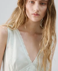Mango Women's Lace Detail Nightgown