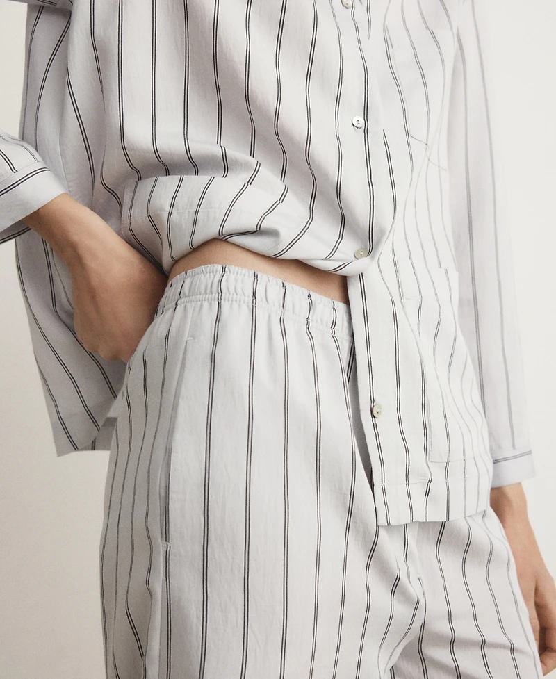 Mango Women's Striped Pajama Pants
