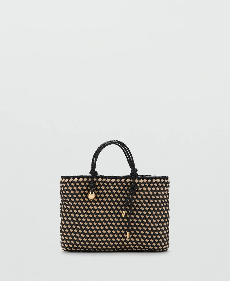Mango Women's Natural Fiber Tote Bag