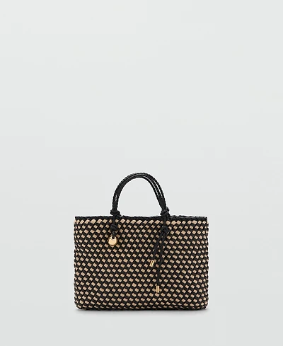 Mango Women's Natural Fiber Tote Bag