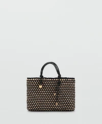 Mango Women's Natural Fiber Tote Bag