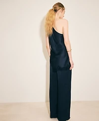 Mango Women's Satin Straight-Fit Pants