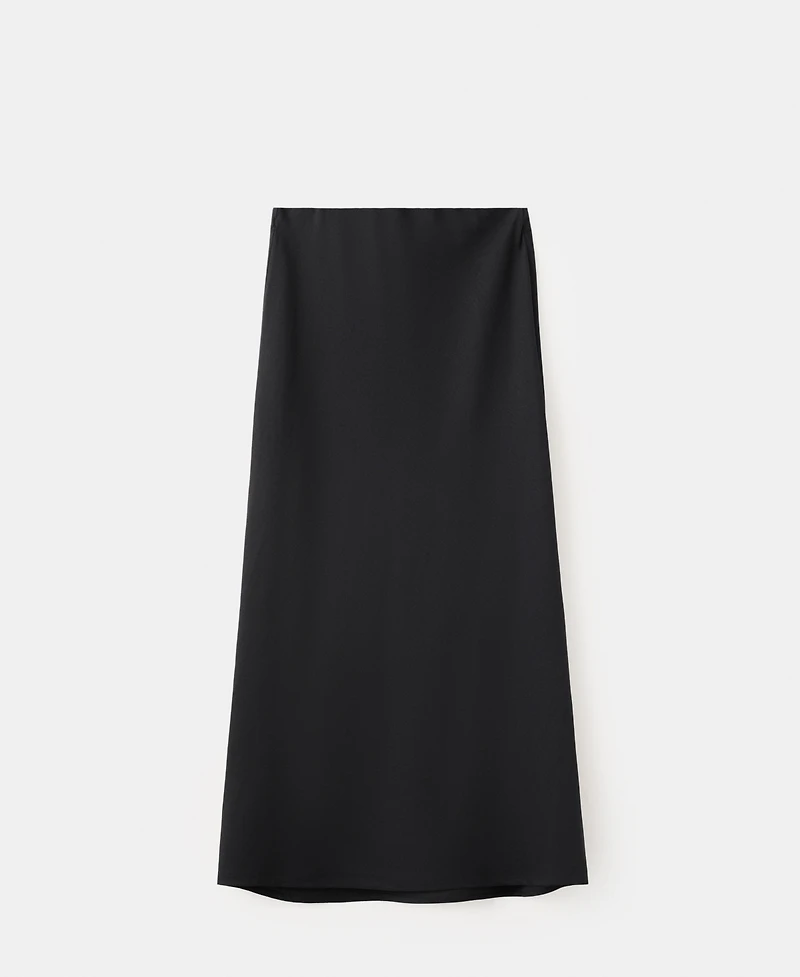 Mango Women's Linen-Blend Straight Skirt