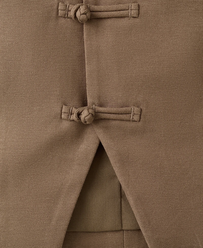 Mango Women's Linen Toggle Vest