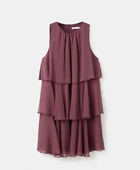 Mango Women's Ruffled Draped Dress