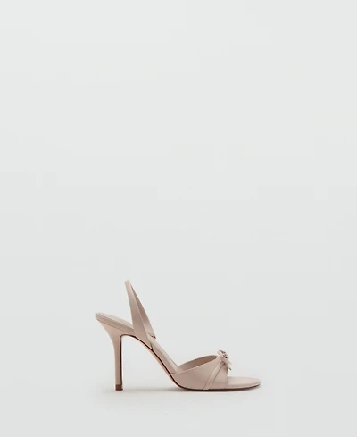 Mango Women's Bow Detail Strappy Heeled Sandals