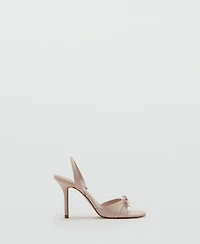 Mango Women's Bow Detail Strappy Heeled Sandals