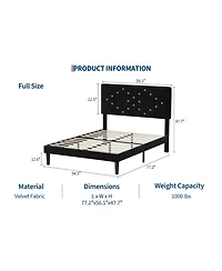 homfan Upholstered Platform Bed Frame with Button Tufted Headboard and Underbed Storage, Wood Slat Support