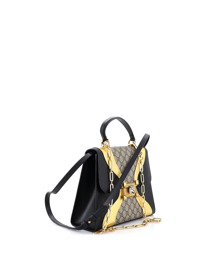 Pre-Owned Gucci Medium Osiride Top Handle Bag Gg Coated Canvas and Leather