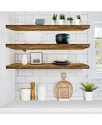 Sorbus 3 Pack 35 Inch Long Floating Wall Shelves - for Bathroom, Bedroom, Living Room