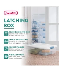 Sterilite 64 Qt Plastic Stacking Container, 6 Pack and 32 Quart Storage Boxes, 6 Pack
