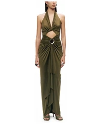 Nocturne Women's Cut-Out Halter Maxi Dress