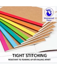 Gnuadz Composition Notebooks Lined Blank College Ruled Travel Journals Rainbow Spines