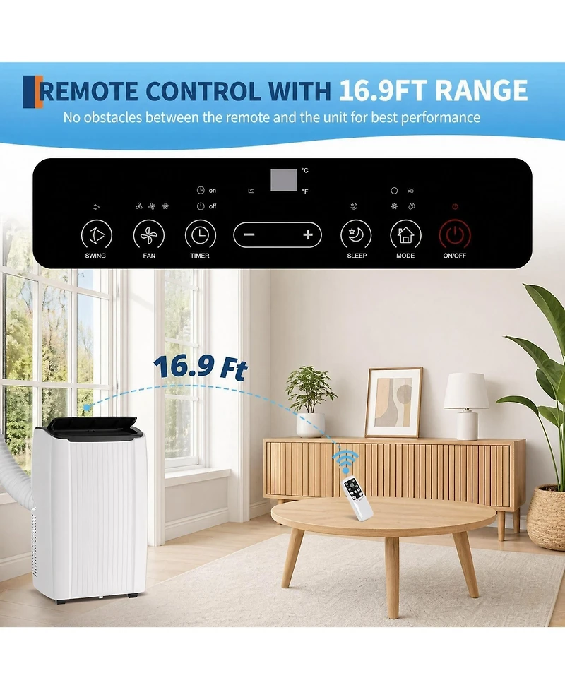 Xo Portable Air Conditioner, Cools/Heats Up to 700 Sq.Ft, 14000 Btu