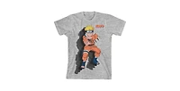 Naruto Boys Shadow Effect Crew Neck Short Sleeve Athletic Heather T-shirt-xl