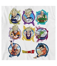Dragon Ball Z Boys Character Circles Crew Neck Short Sleeve White T-shirt-xl