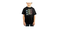 Ac/Dc Boys Acdc Rock Band Logo Youth Black Short Sleeve Graphic Tee Shirt-Small
