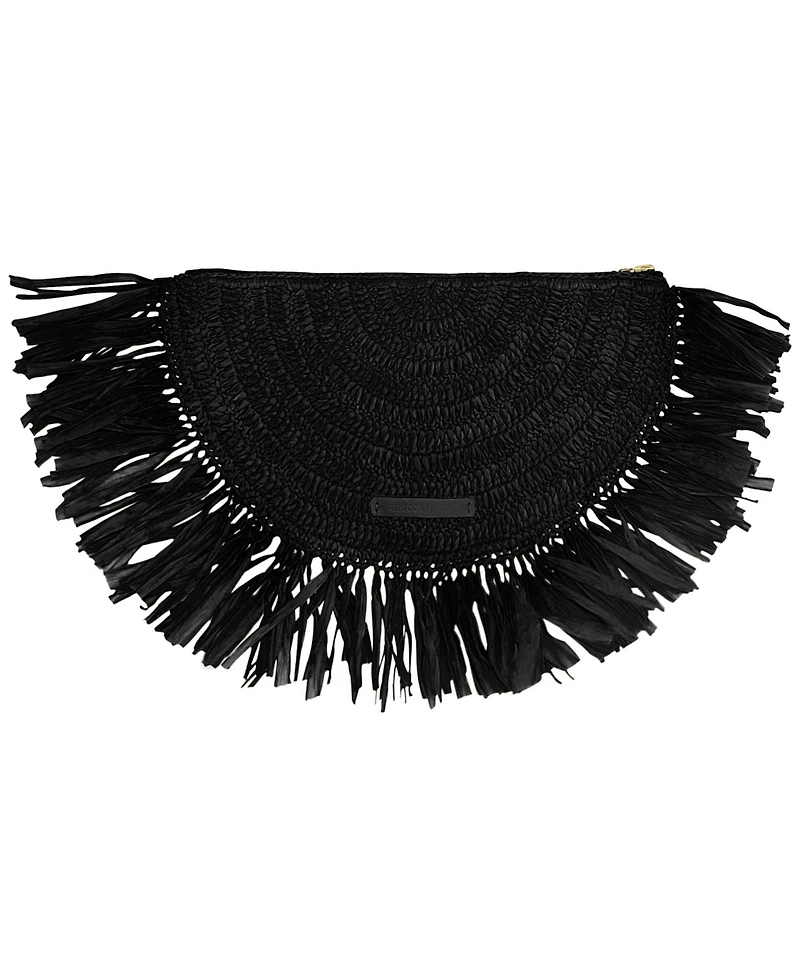 Rebecca Minkoff Lucia Raffia Mini Clutch Handbag