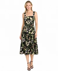 R & M Richards Women's Cotton Midi Dress