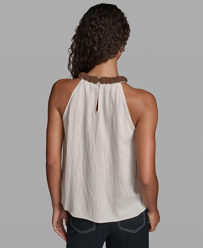 Karl Lagerfeld Paris Women's Halter Neck Top