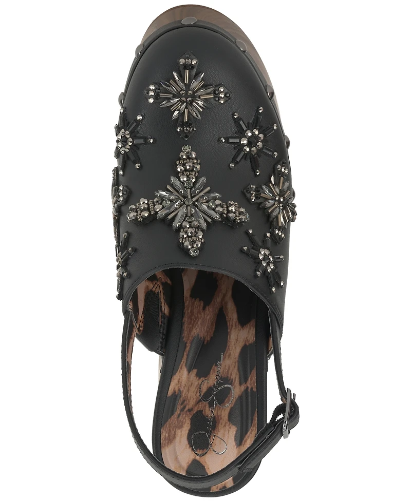 Jessica Simpson Women's Cazea Platform Block Heel Cozy Clogs