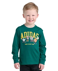 adidas Boys' 2T-7 Long-Sleeve Sweatshirt and Pants, 2-Piece Set