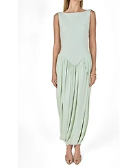 endless rose Women's Contrast Flowy Maxi Dress